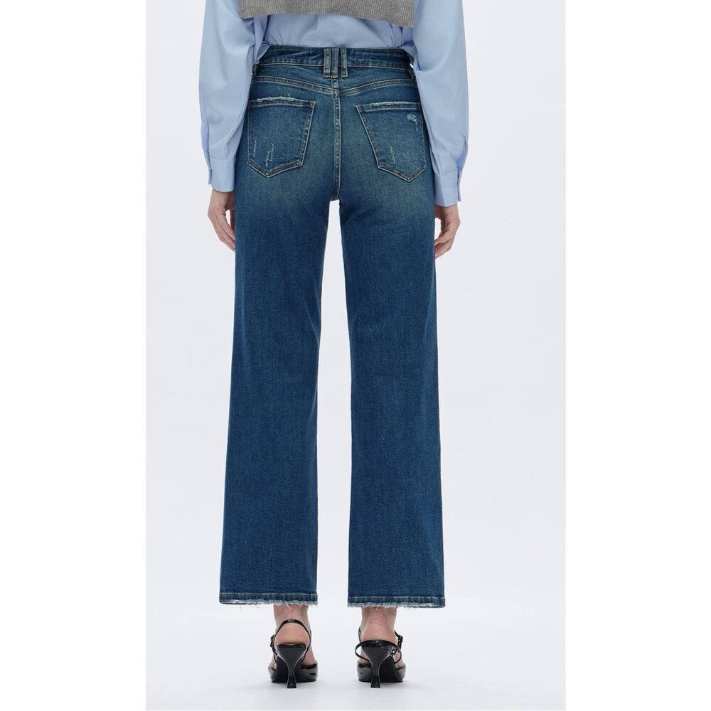 Bayeas NWT High Rise Vintage Straight Denim Jeans Nordstrom 27 x 30 - Picture 2 of 11